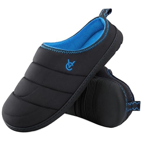 VeraCosy Mens Quilted Slip On slippers with Anti Outsole Twilight,8-9 UK