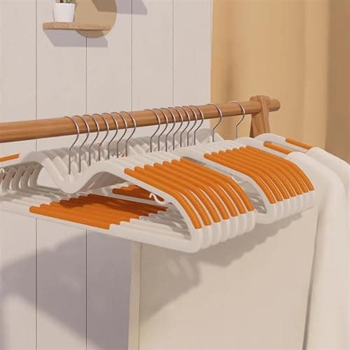 Bold Seamless Plastic Short Neck Clothes Hangers 10 Pack Dual Purpose for Wet & Dry Use Clothing Support Ideal for Home & Travel (Gray) — view 4