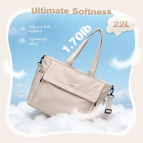GOLF QUALITY 14L Puffer Diaper Bag, Large Capacity Travel Diaper Bags, Hospital Shoulder Bag for Mom, Elegant Apricot, 22L — view 6