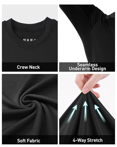 Roadbox Men's Compression Top, Long Sleeve Running Base Layer, Quick-Drying — view 4