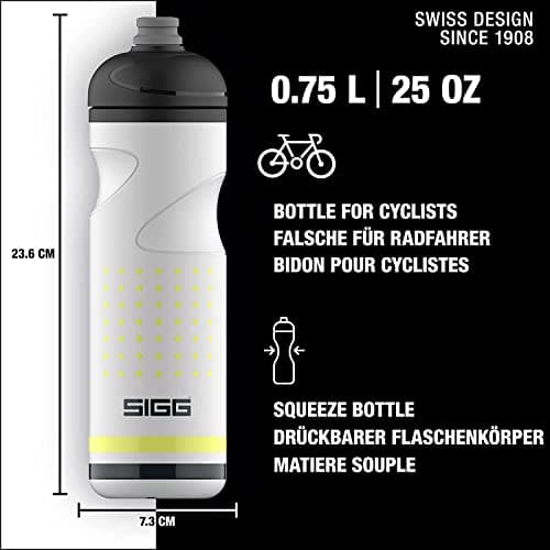 Sigg - Soft Bike Water Bottle - Pulsar White - Squeezable - Dishwasher Safe - Lightweight - Leakproof - BPA Free - 0.75 L — view 3