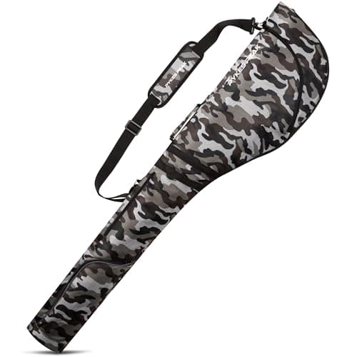 PYKES PEAK Golf Club Case | Foldable Design for 47” Clubs | Fits 10 Clubs | Waterproof Pocket | Ideal for Driving Range & Practice | Camo Brown | Designed in Japan