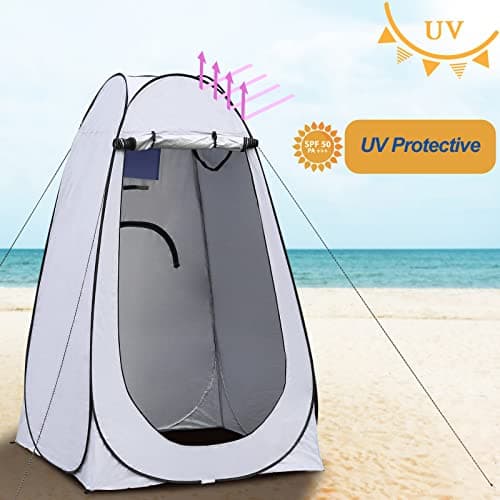 TUKAILAI Pop Up Tent Privacy Shower Changing Room, 120x120x190cm, Grey — view 3
