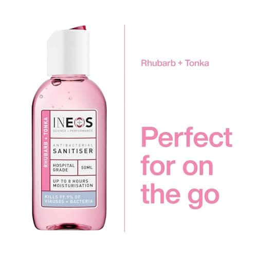 INEOS Sanitiser Pocket Gel Rhubarb & Tonka Hospital Grade 50ml, 12 Pack — view 3