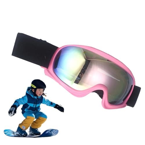 Snowboard Goggles For Kids, Kids Ski Goggles 3-10 Anti Fog, 100% UV Protection, Wind Resistance, Anti-Glare Lenses, Snow Glasses Helmet Compatible, For Skiing Snowboarding Other Winter Sports