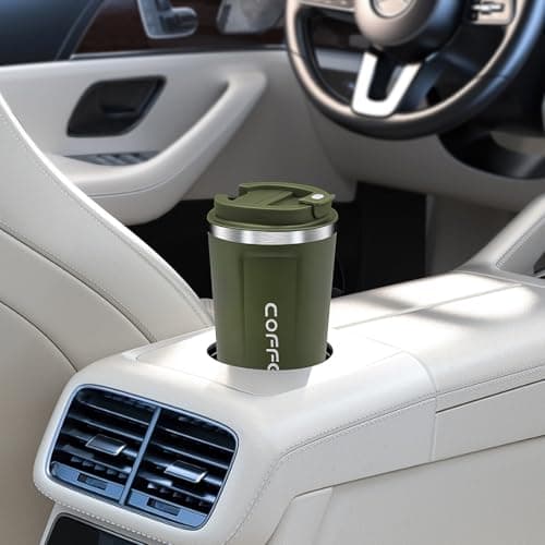 Kaxtde 6 Pack Stainless Steel Travel Mugs Bulk, 380 ml Insulated Coffee Cup for Cold Hot Drinks, Reusable to Go Tumblers with Leakproof Lid for Car Camping Gym Office (3 Colours) — view 5