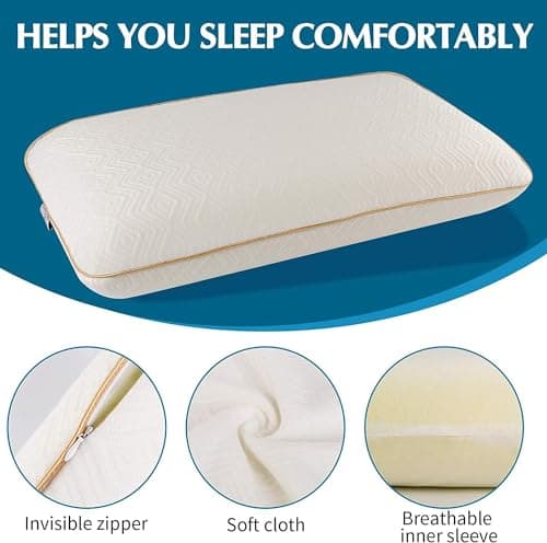 Fityou memory foam pillow king size,orthopedic pillow,Ergonomic Pillow,Deep Sleep Neck Pillow,Soft Anti Snore Pillows For Sleeping,Washable Pillow Case,70 x 40 x13 cm — view 5