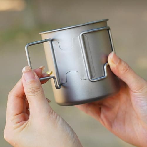 Water Bottle - 420ml Titanium Hiking Camping Kettle With Spout — view 4
