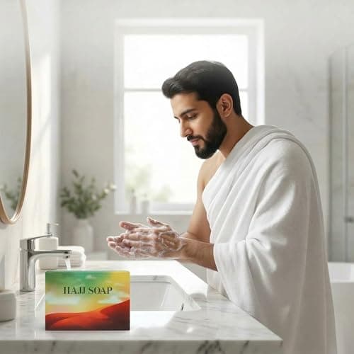 BML 1 x Hajj Soap Halal Fragrance Free Soap Bar for Body and Hair Unscented Ihram Friendly Soap for Hajj and Umrah Travel Gentle Daily Cleansing Bar Suitable for Sensitive Skin — view 6