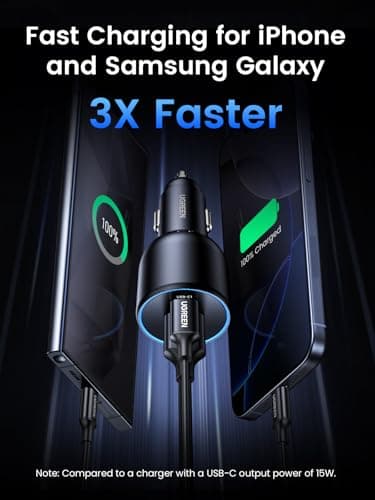 UGREEN 130W Car Charger USB C Fast Charger (with 100W USB C Cable) — view 4