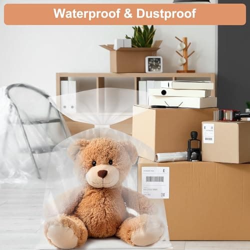 Hejo 100X150cm Durable Clear Plastic Protective Covers 10-Pack - Extra Large Heavy-Duty Organizer Bags for Furniture, Bikes, Suitcases & Seasonal Storage, Waterproof, Space-Saving Moving Supplies — view 6