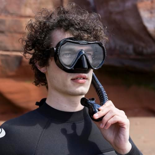 Osprey Adult Snorkel Set with Tempered Glass Mask & Semi-Dry Snorkel — view 2