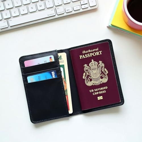 Personalised Passport Cover Holder and Custom Photo Luggage Tag Any Logo | Picture | Image Travel Holidays Wallet. — view 2