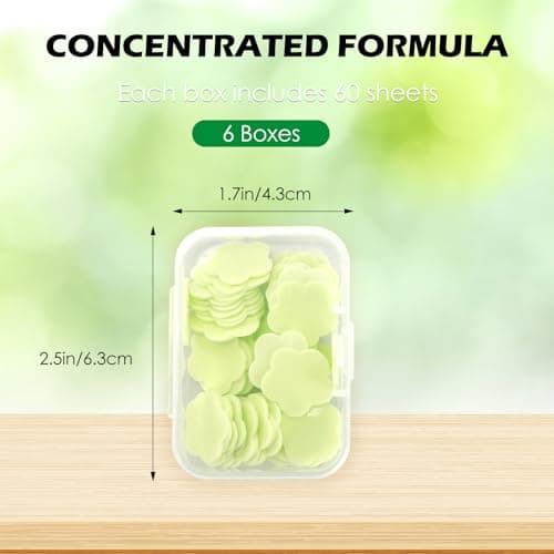 CXRYLZ-FUR 12Box (720sheets) Travel Soap Sheets, Portable Mini Scented Soap Paper with Storage Box,Disposable Hand Washing Paper Soap for Home Travel Camping Hiking (4 Fragrances Mix) — view 2