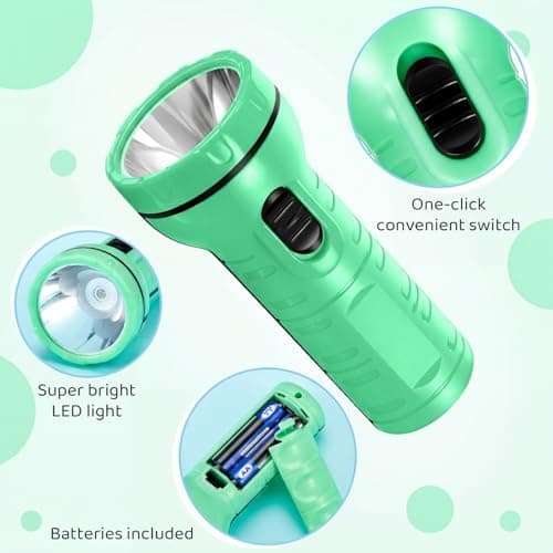 Weewooday 6 Pcs Mini LED Torch Pocket for Kids Camping Party Favors — view 3