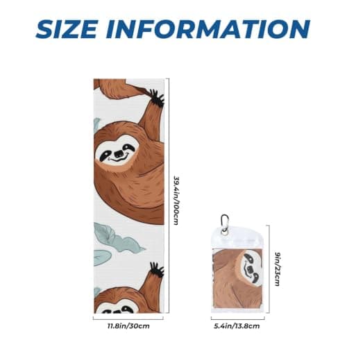 NBSKSDLK Brown Sloth Cooling Towel for Neck and Face 40''x 12'' — view 3