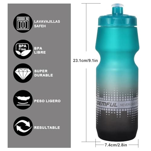 GEMFUL 2-Pack Sport Water Bottles 750ml, Leak-Proof BPA-Free — view 2