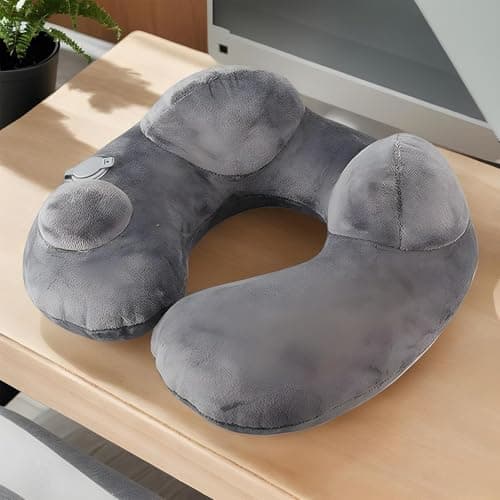 Inflatable Travel Pillow Blow up Travel Pillows for Sleeping Airplane — view 3