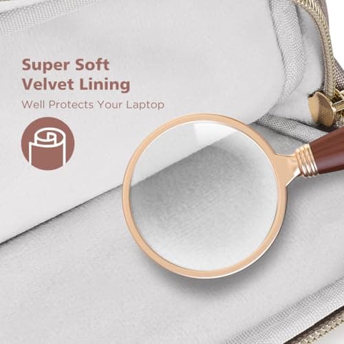 KIZUNA Laptop Sleeve Case 15.6 Inch Shoulder Bag Computer Handbag for MacBook Air 15 M2/MacBook Pro M1 M2 Max/16 Lenovo Legion Slim 5i Gen 8/16" IdeaPad Slim 5/Gaming 3i/HP Envy x360 15,Khaki — view 5