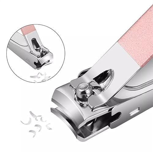 Manicure Set, Travel Manicure Set with Pink Case, Professional Nail Clipper Set 18 in 1 Stainless Steel Pedicure Care Grooming Kit with Splash Proof Nail Clipper,Nail Care Tools — view 3