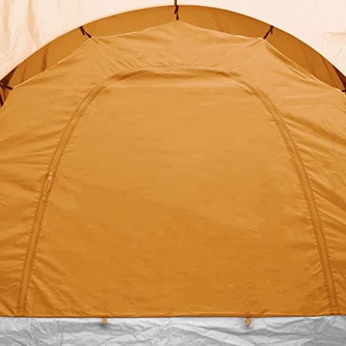 Kaloriko Camping Tent 6 Person Grey and Orange with 2 Cabins Mosquito Net Breathable Inner Tent Waterproof Base Includes Poles and Carry Bag for Outdoor Camping, Hiking and Travel — view 6