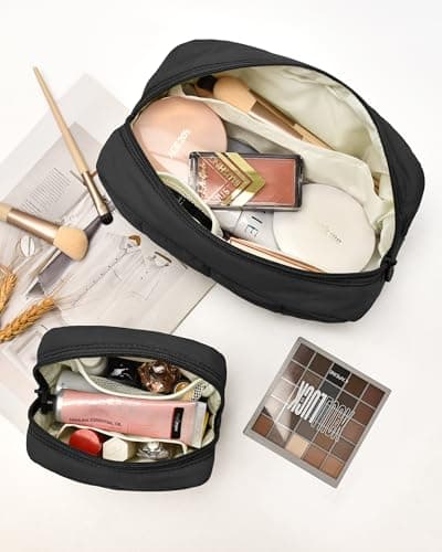 oscaurt Large Makeup Bag Toiletry Bag Set Travel Wash Bag Cosmetic Organiser for Women Waterproof Make Up Case with Compartments Gifts for Women Girls — view 5