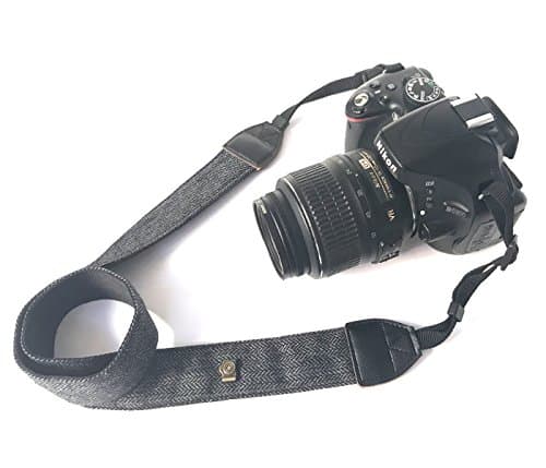 Bestele Camera Shoulder Neck Belt Strap, Soft Vintage Print Camera Straps for Women Men for DSLR/SLR/Nikon/Canon/Sony/Lumix/Fujifilm/Rico/Samsung/Pentax/Olympus etc.(Soft Black) — view 3