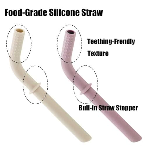PandaEar 2 Pack Sippy Cup Stainless Steel – Baby Cup, Non Spill Toddler Cup with Straw, Baby Straw Cup & Weaning Cup for Toddlers, Spill Proof Drinking Cup (260ml) — view 5