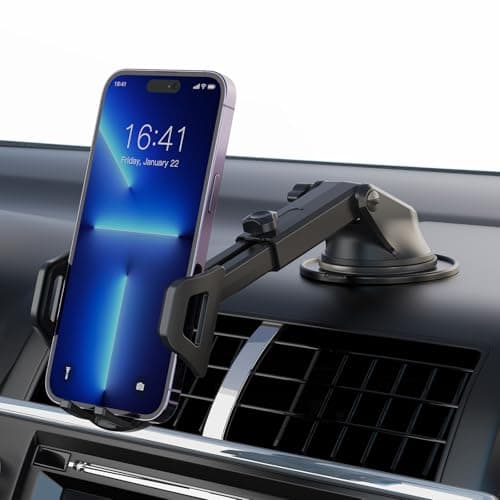 GRIFEMA Car Phone Holder with Suction Cup and Vent Clip — view 2