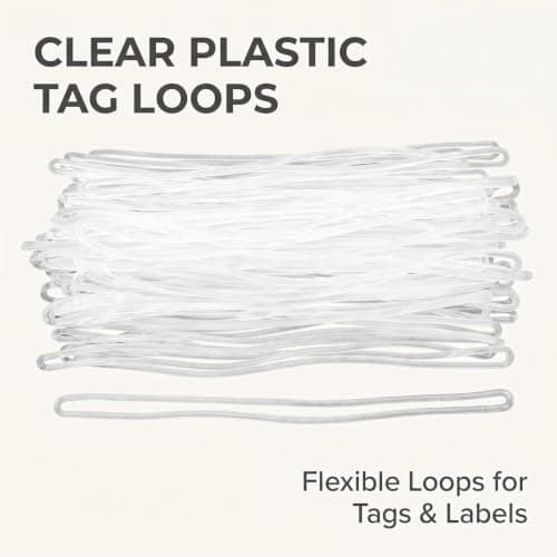 50 Pcs 160mm Transparent Plastic Travel Luggage Tag Loops Holder PVC Name Tag Loop Straps Worm Loops Office Supplies Blank Labeling Tags Shower Accessories for Bag — view 3
