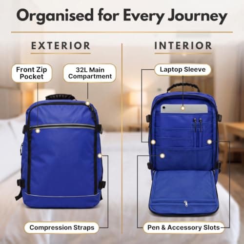 Easyjet Cabin Bag 45x36x20 Carry On Bag New Easyjet 45x36x20 - Navy — view 3