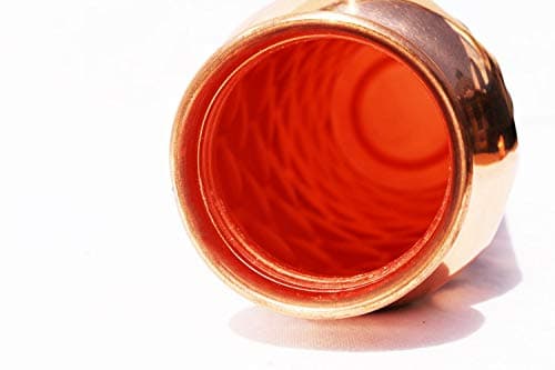 PRURA Copper Water Bottle Diamond Regular Pure Copper Bottle Yoga Water Bottle Ayurveda Health Benefits Leak Proof (900ml/30oz, Design 1) — view 5