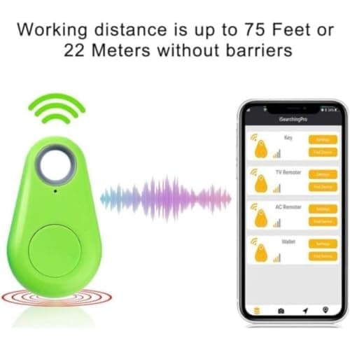 2X Smart Bluetooth 4.0 Key & Item Finder GPS Integration Item Locator, Wireless GPS Tracker for Keys, Wallet, Luggage, Pets & More Anti-Lost, Water-Resistant, Replaceable Battery (White) — view 6