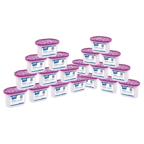 Harbour Housewares Dehumidifier 500ml Pack of 20 - Lavender - Interior Condensation Moisture Remover Mildew Absorber for Damp, Mould, Kitchen, Caravan, Car, Home, Bedroom, Wardrobe, Garage, Basement