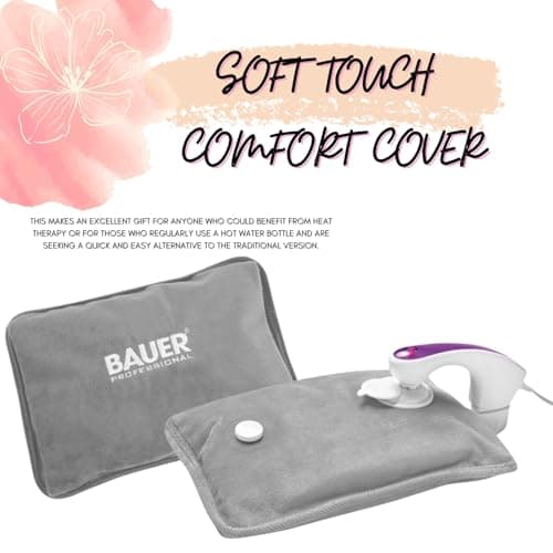 Bauer Professional 38969 Rechargeable Electric Hot Water Bottle/Grey/Soft Touch Fleece Cover/Hand Warmer/Rechargeable / 3 Colours — view 5