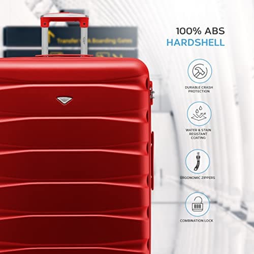 Flight Knight Lightweight 4 Wheel ABS Hard Case Medium Suitcase Approved for Over 100 Airlines Including easyJet, British Airways, Ryanair, Jet2, Emirates & Many More - Check-in Medium Size 25" — view 4
