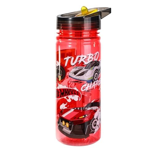 Hot Wheels 580ml Water Bottle for Kids School Drinks Bottle Made of Durable Ecozen Reusable BPA Free