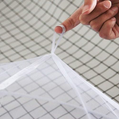 Twinkle Star Mosquito Net for Bed, 2.5M Tall Dome Bed Canopy with Fixing Nails & Rope, Fine Mesh Bed Net for Single Twin Full Queen King Size, White Canopy for Bedroom Camping Travel — view 6
