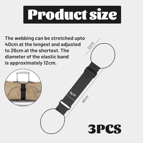 AFIODA 2 Pcs Elastic Fastening Belt for Luggage — view 2