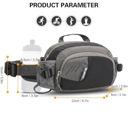 ROSSRORE Bumbag Waist for Dog Walking Climbing Hiking Travel Cycling — view 5