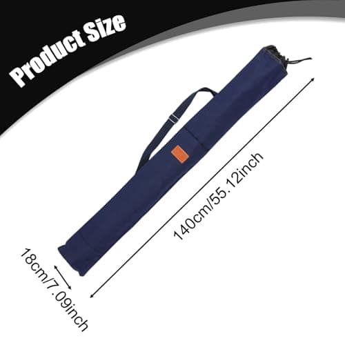 harayaa Fishing Bag Durable Foldable Fishing Tackle Bag Camping Canvas Case Holder Travel Boxes Sunshades Fishing Tackle Bag, 140cm Blue2 — view 3