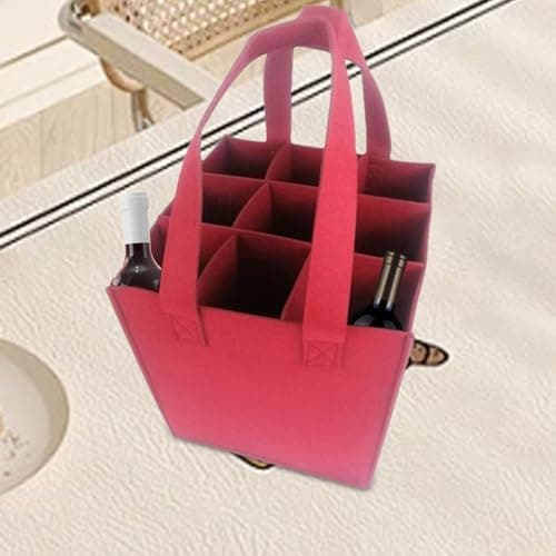 Wine Bag Carrier Tote Wine Bottle Carrying Case, Carry Handle — view 6