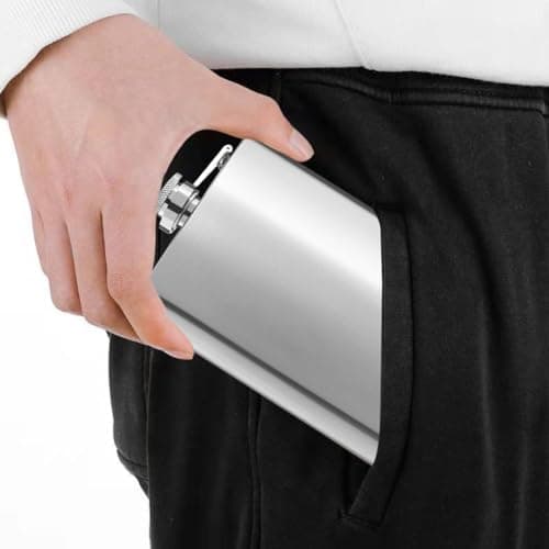2 Pack 8oz Hip Flask with 2 Funnel, Stainless Steel Hip Flasks for Men Women, Portable Pocket Hip-Flask Alcohol for Climbing Camping Hiking Party Barbecue Bar Party — view 5
