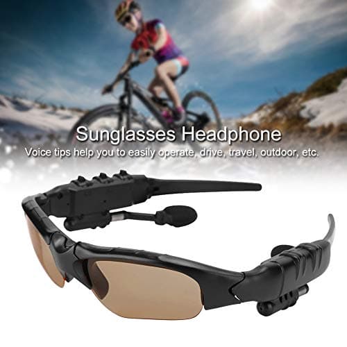 VBESTLIFE Bluetooth Sunglasses, Wireless Music Sunglasses Headsets with Polarized Protection, Unisex Sport Design, for Drive, Travel, Outdoor (Tawny) — view 2