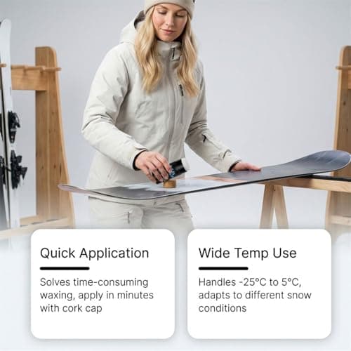 Snowboard Rubbing Wax for Rubbing 30 g Wax Accessories with Cork Applicator — view 4