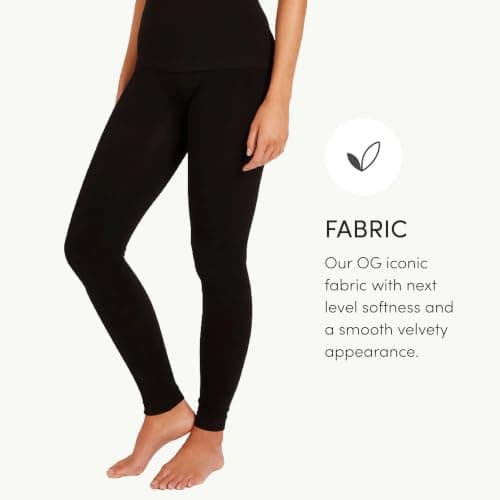 Boody Women's Base Layer Leggings | Organic Bamboo Womens Loungewear | Seamless Activewear for Women Black — view 3