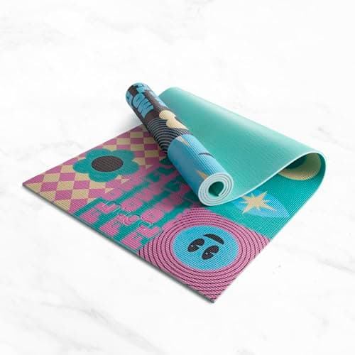 Myga Printed Yoga Mat - 6mm Thick Non-Slip Exercise Mat for Yoga, Pilates, Meditation and Fitness - Lightweight Travel Yoga Mat for Men and Women - Choice of Design (Spirit) — view 3