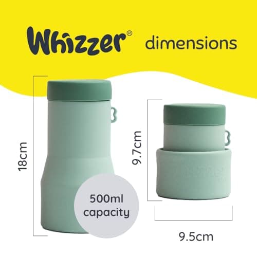 Whizzer™ - Discreet Portable Toilet For Adults - Seen on Dragons Den - Travel Essentials for Festivals, Camping, Caravans & Travel - Silicone Pee Bottle for Men & Women - Portable & Leakproof - 700ml — view 2