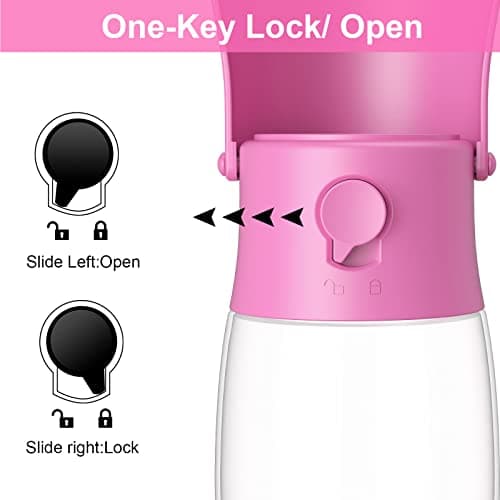 Gezimetie Dog Water Bottle - Foldable Dog Water Dispenser for Walking with Dog Waste Bag, Portable Pet Water Bottle for Travel, BPA Free Water Bottle for Cat, Rabbit,Puppy and Other Animal 300ML — view 4