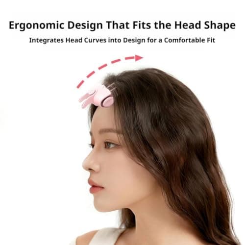 Heated Hair Volume Clip, Root Lifter Comb with 2 Heat Settings, USB Rechargeable Cordless Hairs Volumizer, Quick Volumes Touch-Ups, Hairs Volume Tool for Fine Flat Hair Styling, Travel, Office (Pink) — view 2